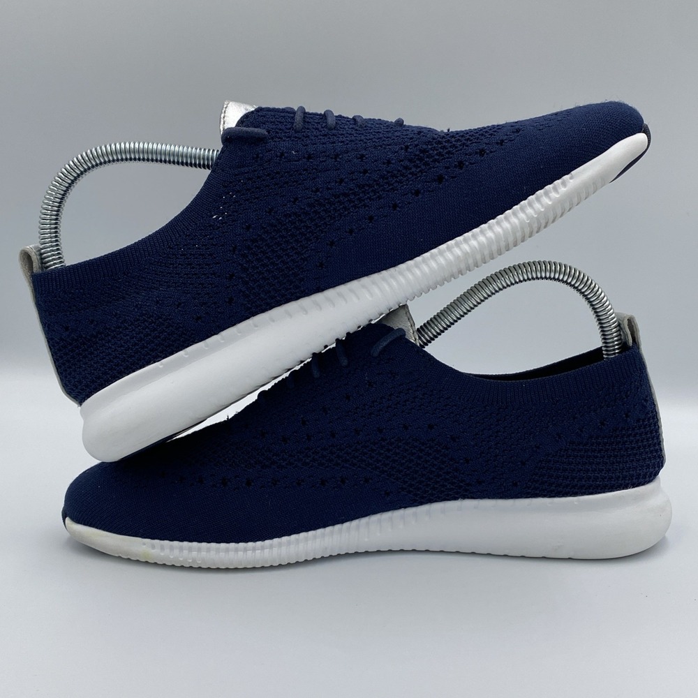 Cole Haan 2.ZEROGRAND Stitchlite Wingtip Oxfords Women's 8.5B Marine Blue W10586 - Picture 6 of 8